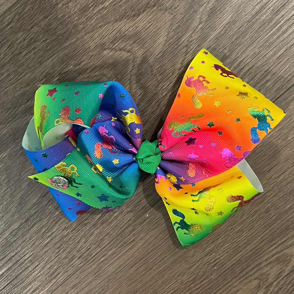 Rainbow unicorn jojo bow